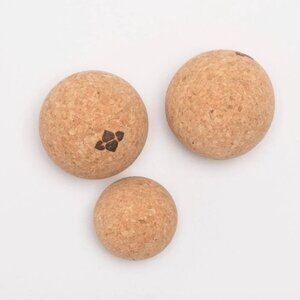 NWT Set of 3 Cork Massage Balls with Mesh Bag